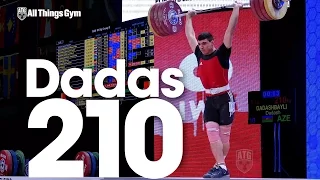 Dadas Dadashbeyli 210kg Clean & Jerk Cross Step Save 2015 World Weightlifting Championships