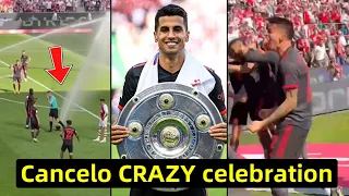 Cancelo celebrating Bundesliga title with Bayern Munich