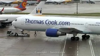 towbarless pushback. Thomas Cook 767-300 27/05/09