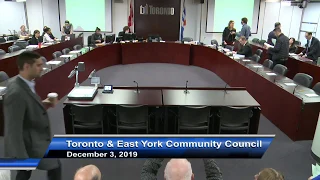 Toronto and East York Community Council - December 3, 2019 - Part 1 of 2