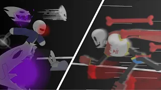 Papyrus exe vs dust sans (Full Intro) (A SticknodesPro Animation)