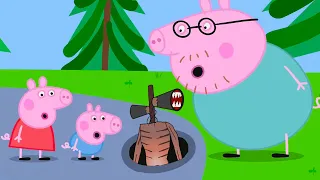 Siren Head Got Out of The Sewer and Attacked Peppa's Family