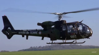 🇫🇷 Great Sounding French Army Gazelle Helicopters, Engine Start & Taxi Hover