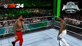 Full Match | WWE 2K24 - Jey Uso Vs Jimmy Uso | Wrestlemania 40