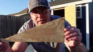 Calculate a roof rafter without a square! Only Plywood, Tape Measure, and Pencil