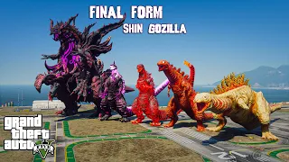 Full EVOLUTION of SHIN GODZILLA: Size Comparison - GTA V Mods