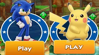 Sonic Dash vs Pokémon Run - Movie Sonic vs All Bosses Zazz Eggman All Characters Unlocked