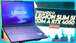 Testando o LEGION SLIM 5i com a RTX 4050 ao vivo! + LANÇAMENTOS inesperados! #Bench194