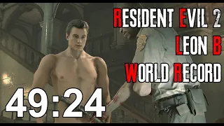 Resident Evil 2 Remake - Leon B Speedrun Former World Record - 49:24