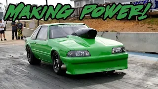 ALL I CAN SAY IS THAT THIS BIG BLOCK NITROUS MUSTANG IS MAKING POWER!!