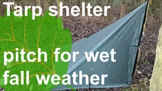 tarp shelter how to: wet weather pitch