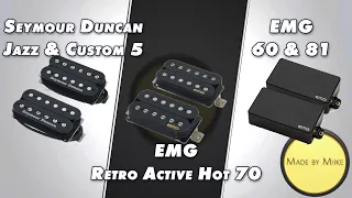 Shootout & Opinion: EMG Retro Active Hot 70 vs EMG 60 & 81 (vs. Seymour Duncan Jazz & Custom 5)