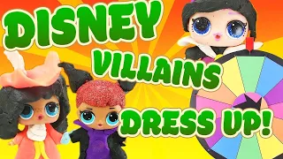 LOL Surprise Dolls Disney Villains Spin the Wheel Game! Featuring Sugar Queen | LOL Dolls Families