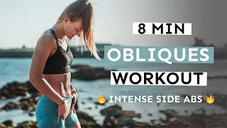 8 MIN SIDE ABS & OBLIQUE BURN | No equipment | No repeat | Rasa Is