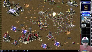 Tight Match on Lucky Tech Map in Red Alert 2 Online Multiplayer Free-for-All Gameplay