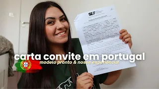 CARTA CONVITE PARA PORTUGAL 2023 🇵🇹