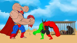IF EVOLUTION of SUPERMAN-KONG vs Evolution of SPIDER HULK: Who Will Win | Godzilla & Hulk Short Film