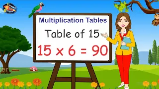 Table of 15 | Times tables | Multiplication tables | 15 ka pahada | Learning Booster | Maths tables