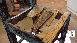 restoration of an old fireplace chair ( LaserPecker 2 )