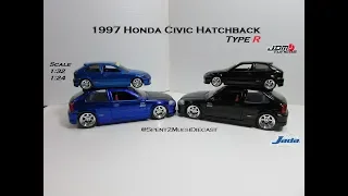 1997 Honda Civic Type R (JDM Tuners) By Jada Toys 1:24 & 1:32 (Black)(Blue)