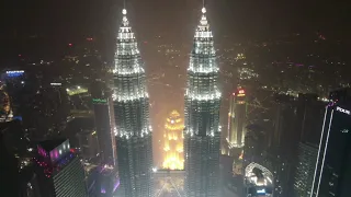 Kuala Lumpur drone video Petronas twin towers in Kuala Lumpur