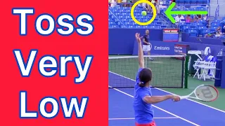 Toss Lower For A Better Serve (Tennis Technique Explained)