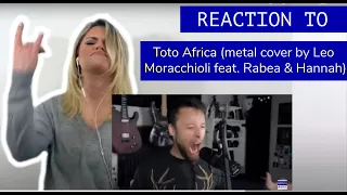 Voice Teacher Reacts to Toto sing Africa (metal cover by Leo Moracchioli feat. Rabea & Hannah)