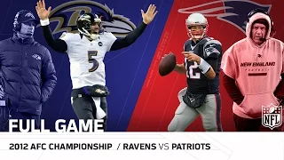 Ravens vs. Patriots: 2012 AFC Championship | Joe Flacco vs. Tom Brady | NFL Full Game