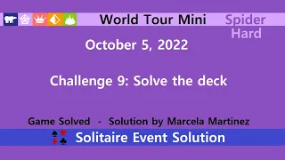 World Tour Mini Game #9 | October 5, 2022 Event | Spider Hard