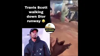 Travis Scott Walking Down Dior Runway 😂