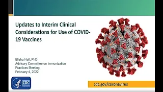 Feb 4, 2022 ACIP Meeting - VSD & Updates to Clinical Considerations