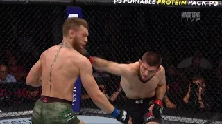 Ultra Slow Mo Khabib drops Conor Mcgregor with an Overhand