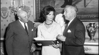October 5, 1961 - Presentation of a Season Pass to First Lady Jacqueline Kennedy