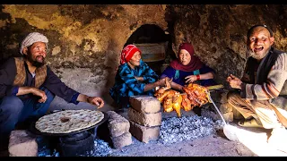 Cave lifestyle. Love story in a CAVE. a family living in a cave