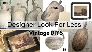 Designer Vintage Home Decor Dupes || 3 Look-A-Like Vintage Inspired Decor || Designer Look For Less