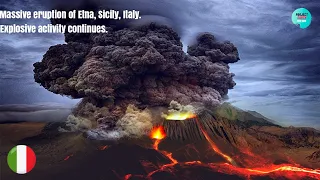 Spectacular eruption of Mount Etna, Sicily, Italy [16 February 2021].