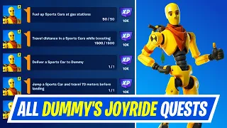 Fortnite Complete Dummy's Joyride Quests - How to EASILY Complete Dummy's Joyride Quests Challenges