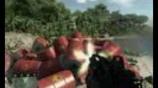 Crysis Physic Demo - 500 Barrel Explosion Realtime