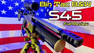 The Bin Tac B&W S45 FULL RANGE EXPERIENCE REVIEW!  MOST POWERFUL SEMI AUTO AIRGUN in the World!