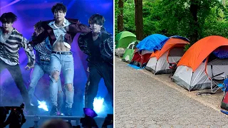 Fans camp out a week for BTS Central Park concert