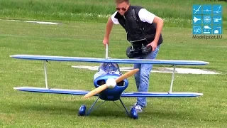 PITTS S1 1:2,1 RC AEROBATIC FLIGHT with SMOKE FLORIAN VOGELMANN MULTIPLEX AIRSHOW BRUCHSAL 2015