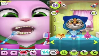 My Talking Angela VS My Talking Tom Gameplay Great Makeover for Children HD