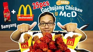 MUKBANG GOCHUJANG CHICKEN MCD 25 POTONG AYAM GORENG PAKAI SAOS SAMYANG