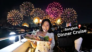 Unexpected Fireworks at Buffet Dinner Cruise in Bangkok🇹🇭 Happy New Year!