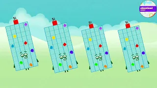 Numberblocks addition four same big number 1 to 100 | educational corner  ‎@preschoollearning110 