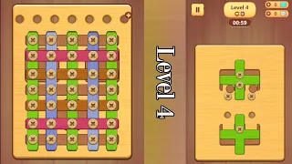 Wood Nuts & Bolts Puzzle Level 4 Solved