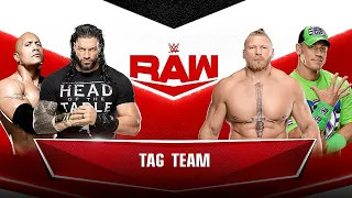 WWE 2K22 - Brock Lesnar & John Cena vs. Roman Reigns & The Rock : Tag Team Match on RAW 2022