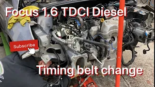 Ford Focus MK3 2013 1.6 TDCI Diesel Timing Belt Change With Water Pump PT 1