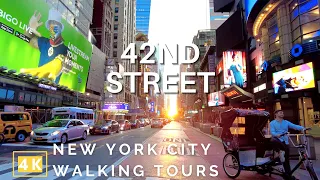 [4K] NYC Walking Tours | 42nd Street (Midtown, Time Square to Grand Central)