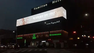 Blackpink's Rosé solo debut anniverssary billboard ad in Hamilton Hotel, Itaewon, Seoul, South Korea